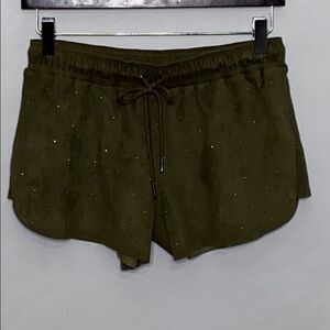 David Lerner NY Micro Suede Drawstring Shorts - XS
